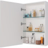 Шкаф зеркальный LEMARK UNIVERSAL 50х80 см 1 дверный, петли слева, цвет корпуса белый глянец LM50ZS-U