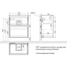 Тумба LEMARK COMBI 60 см под раковину, подвесная/напольная, 2 ящика, планки-чёрный; корпус/фасад белый глянец LM03C60T-black